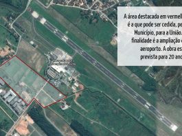 Confira a área a ser doada para ampliação do aeroporto