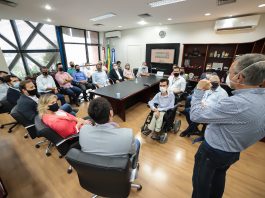 Reunião dos vereadores com o prefeito Adriano Silva