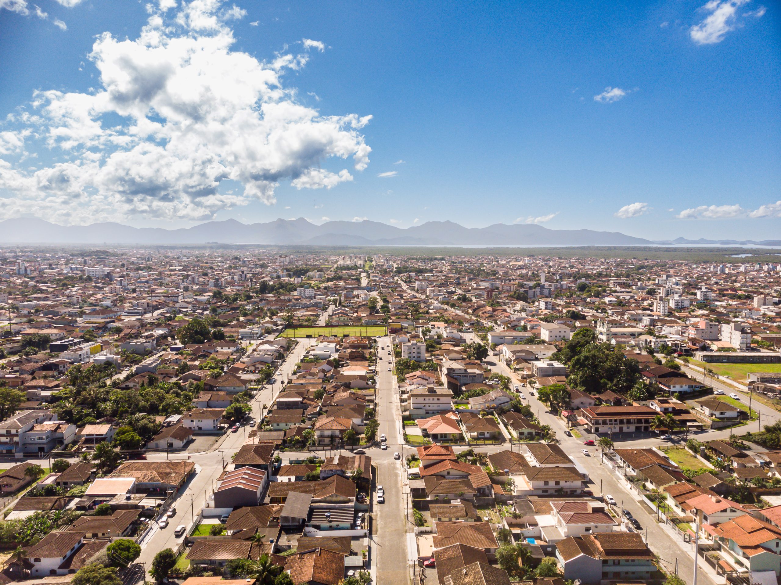 Vista aérea do bairro Iririú / Foto: Mauro Arthur Schlieck